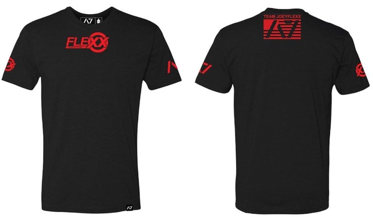 Men's Black & Red Flexx/A7 Material Collab Competition Tee | Flexx